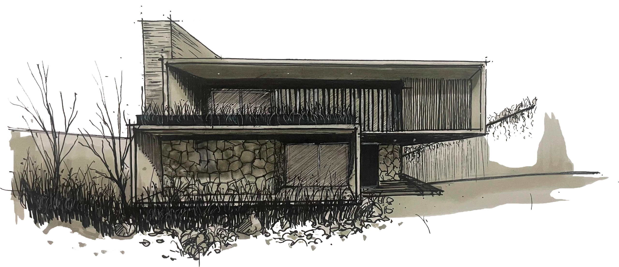 Croquis arquitectónico de BOU