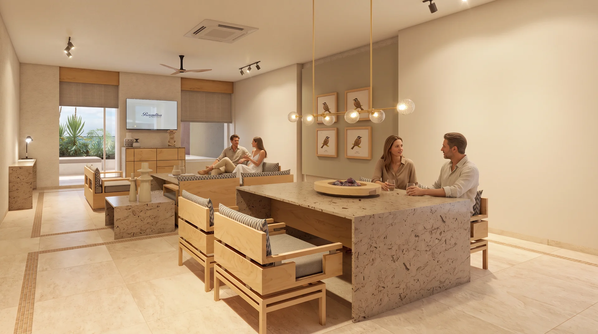 Cocina y comedor de departamento