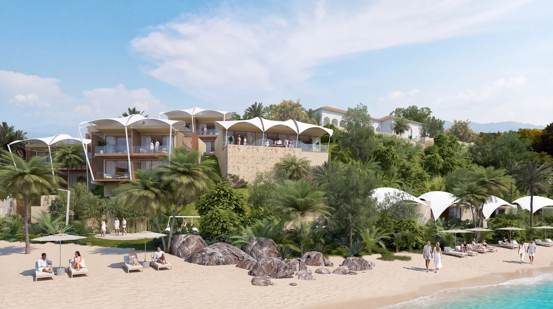 Villas sobre la playa