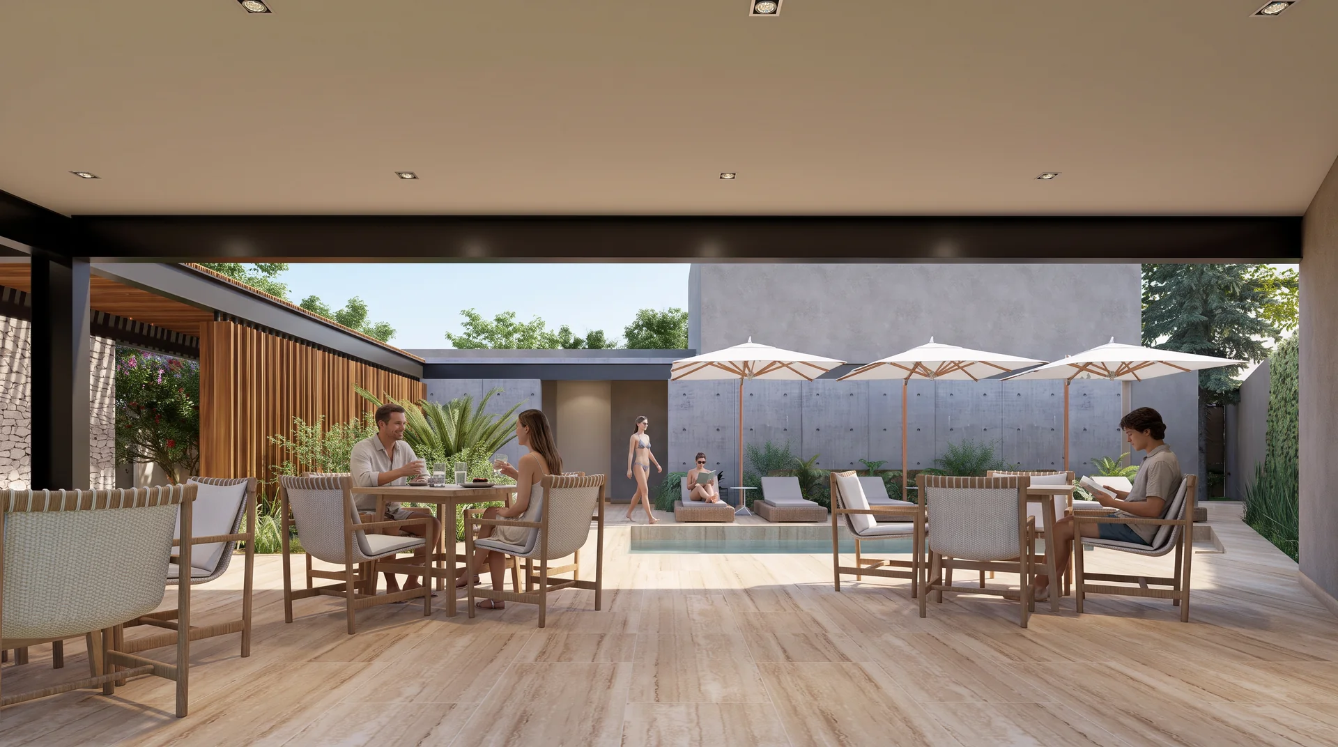 Terraza con comedor