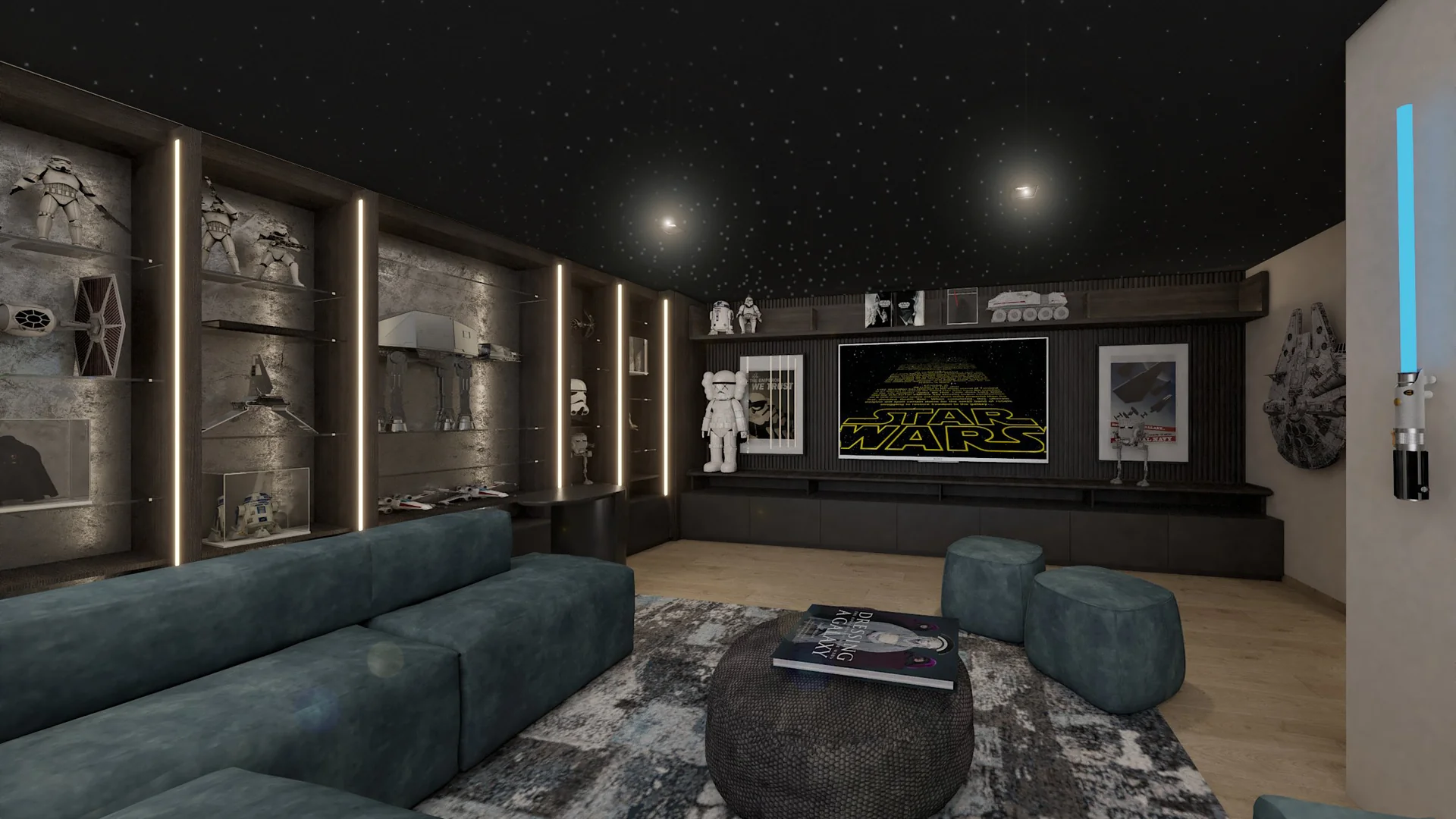 Casa E2: sala de televisión
