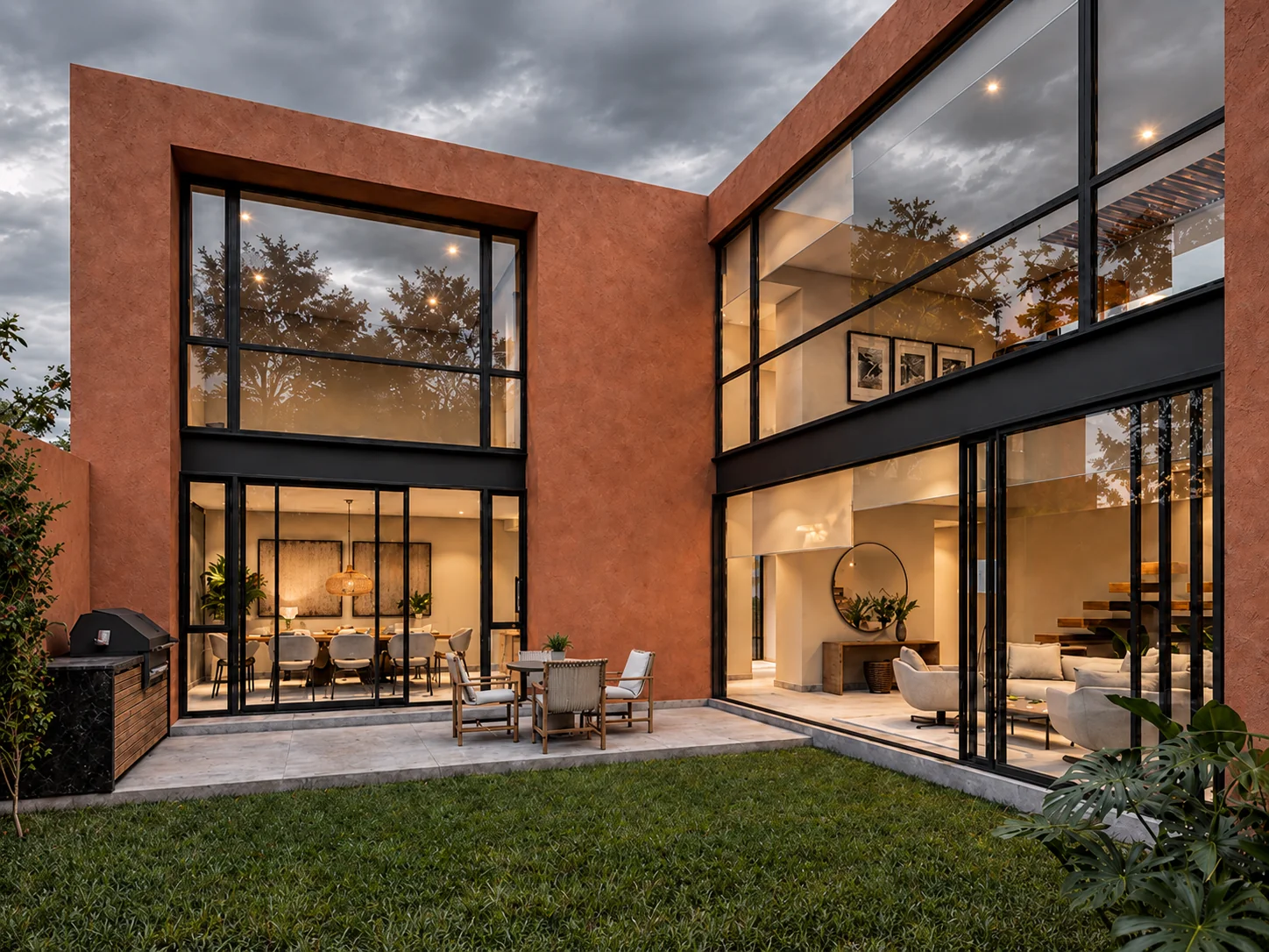 Casa Espínola: fachada al jardín