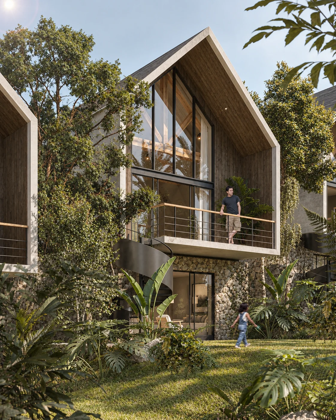 Proyecto Greenspot: fachada al jardín